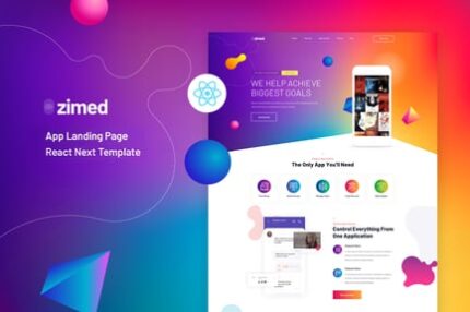 Zimed - React Next App Landing Page Template