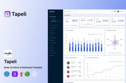 Tapeli - Node Js Admin Dashboard Template