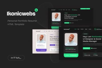 Ikonicwebs - Personal Portfolio Resume Template