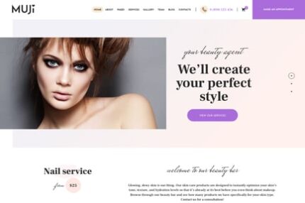 Muji | Beauty Shop & Spa Salon WordPress Theme