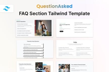 QuestionAsked - Tailwind CSS FAQ Section Template