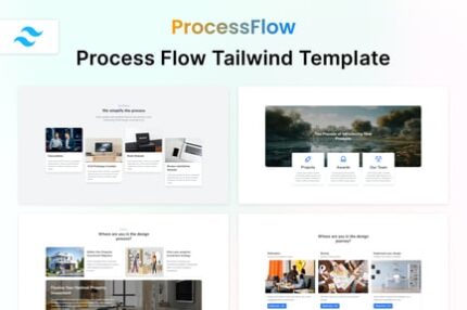 ProcessFlow – Tailwind CSS Process HTML Template