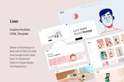 Lixer - Creative Portfolio HTML Template