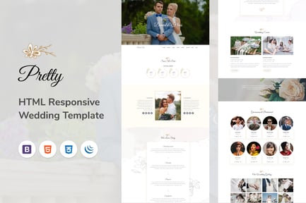 Pretty - HTML Responsive Wedding Template