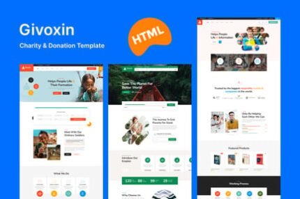 Givoxin - Fundraising & Charity HTML Template