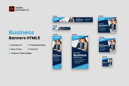 Business Banners HTML5 - Animate CC