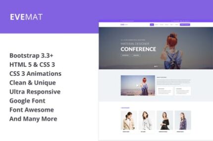 EveMat | Responsive HTML Event Template