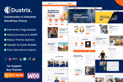 Dustrix - Construction and Industry WordPress Them