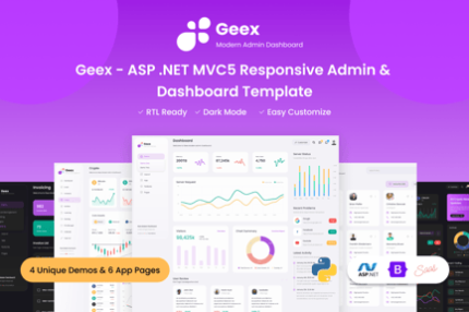 Geex - ASP .NET MVC5 Responsive Admin & Dashboard