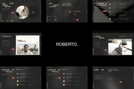 Roberto. - Onepage Horizontal Personal CV/Resume H