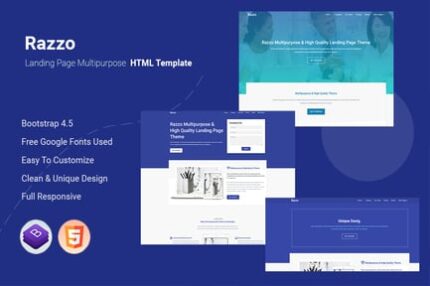 Razzo - Multipurpose Responsive Bootstrap Landing