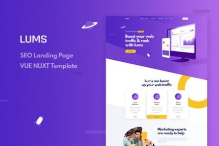 Lums - Vue Nuxt SEO Landing Page Template