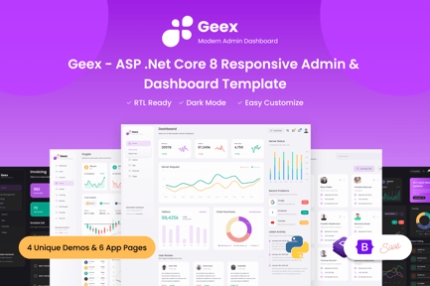 Geex - ASP .Net Core 8 Responsive Admin & Dashboa