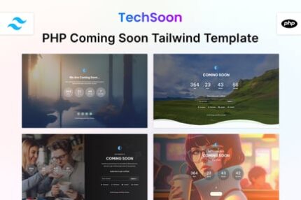 Coming Soon PHP Tailwind Template - Techsoon