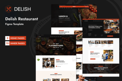 Delish – Restaurant Cafe Figma Template