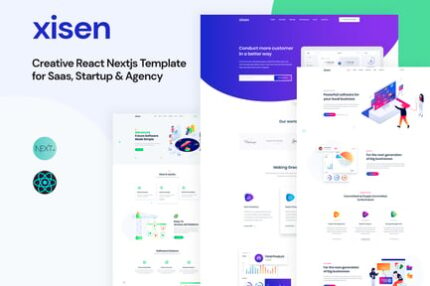 Xisen - Creative React Nextjs Template for Saas