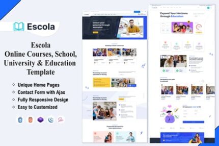 Escola – Online Courses & Education Template