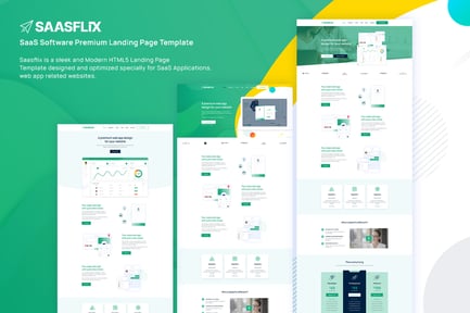 Saasflix SaaS Software Landing Page Template