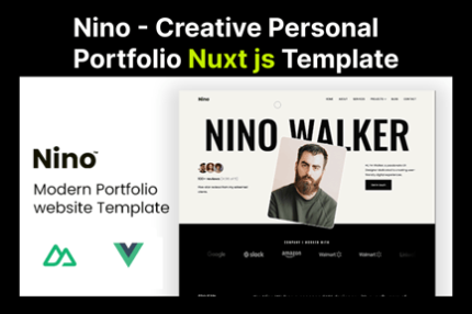 Nino - Modern Portfolio Nuxt JS Template