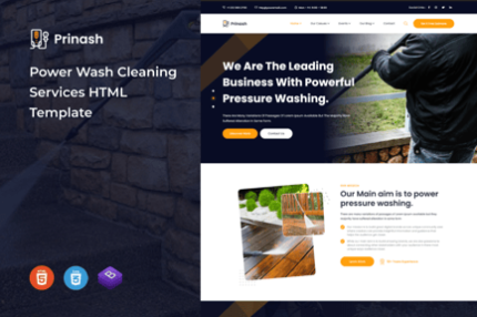 Prinash | Power Wash Cleaning Services Template