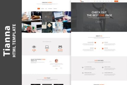 Tianna - One Page HTML5 Template