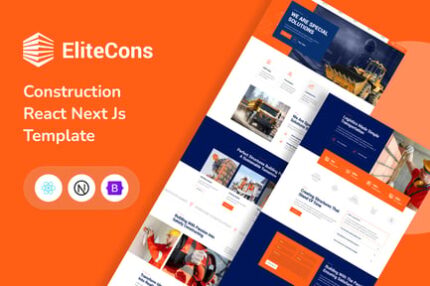 Elitecons - Construction Building React Next Js