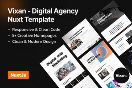 Vixan - Creative Agency Nuxt js Template