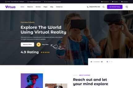 Vrtua - Augmented & Virtual Reality React Template