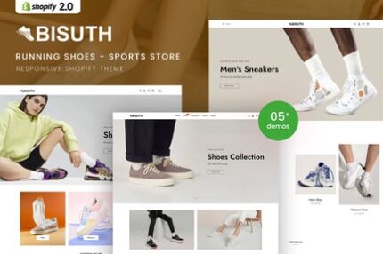 Bisuth - Running Shoes, Sports Shoes Shopify Theme