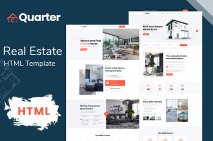 Quarter - Real Estate Bootstrap HTML Template +RTL