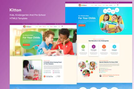 Kids Kindergarten And Pre-School HTML Template