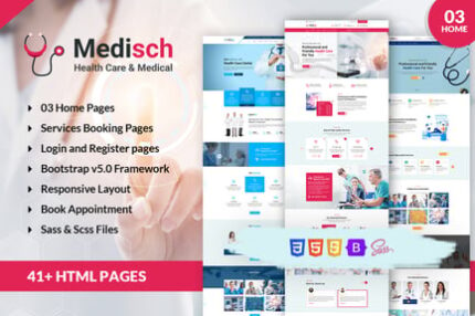 Medisch health care appointment HTML template