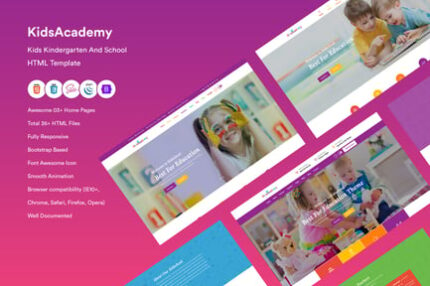 Kids Kindergarten & School HTML Template