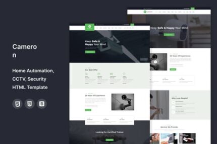 Cameron - Home Automation, CCTV HTML Template