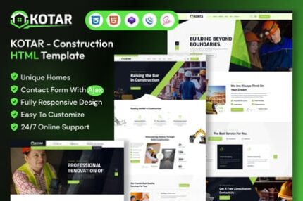 Kotar - Construction Company HTML Template