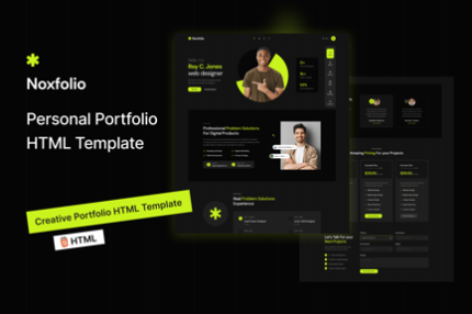 Noxfolio - Personal Portfolio Resume HTML Template