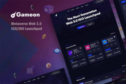 Gameon - Metaverse IGO Launchpad HTML Template