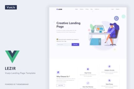 Lezir - Vuejs Landing Page Template