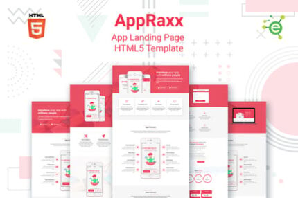 AppRaxx - 5 in 1 App Landing HTML5 Template