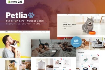 Petlia - Pet Shop & Pet Accessories Shopify Theme