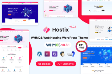 Hostix - Hosting WHMCS WordPress Theme