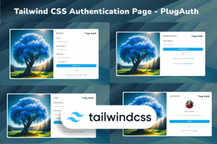 Tailwind CSS 3 Authentication Page - PlugAuth