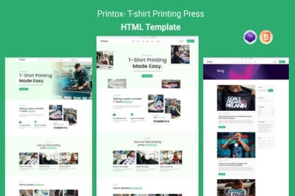 Printox- T-shirt Printing Press HTML Template