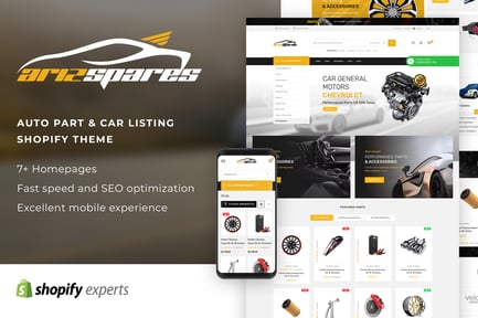 Azirspares - Auto Part & Car Listing Shopify Theme