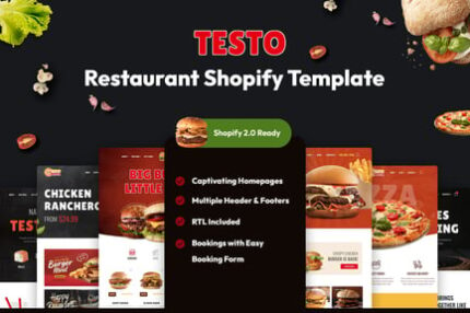 Testo - Cafe Restaurant & Fast Food Shopify Theme