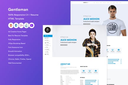 Responsive CV / Resume HTML Template