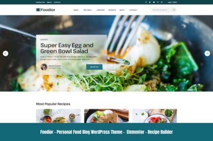 Foodior - Personal Food Blog WordPress Theme