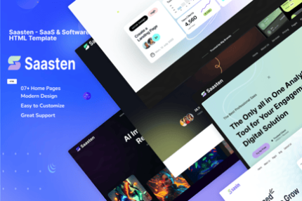 Saasten - SaaS & Software HTML Template