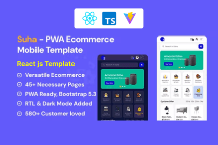 Suha - PWA Ecommerce Mobile React JS Template