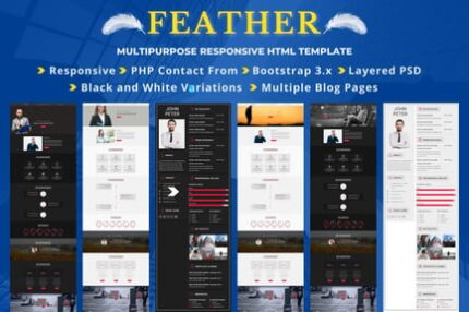 FEATHER - Multipurpose Responsive Landing Pages